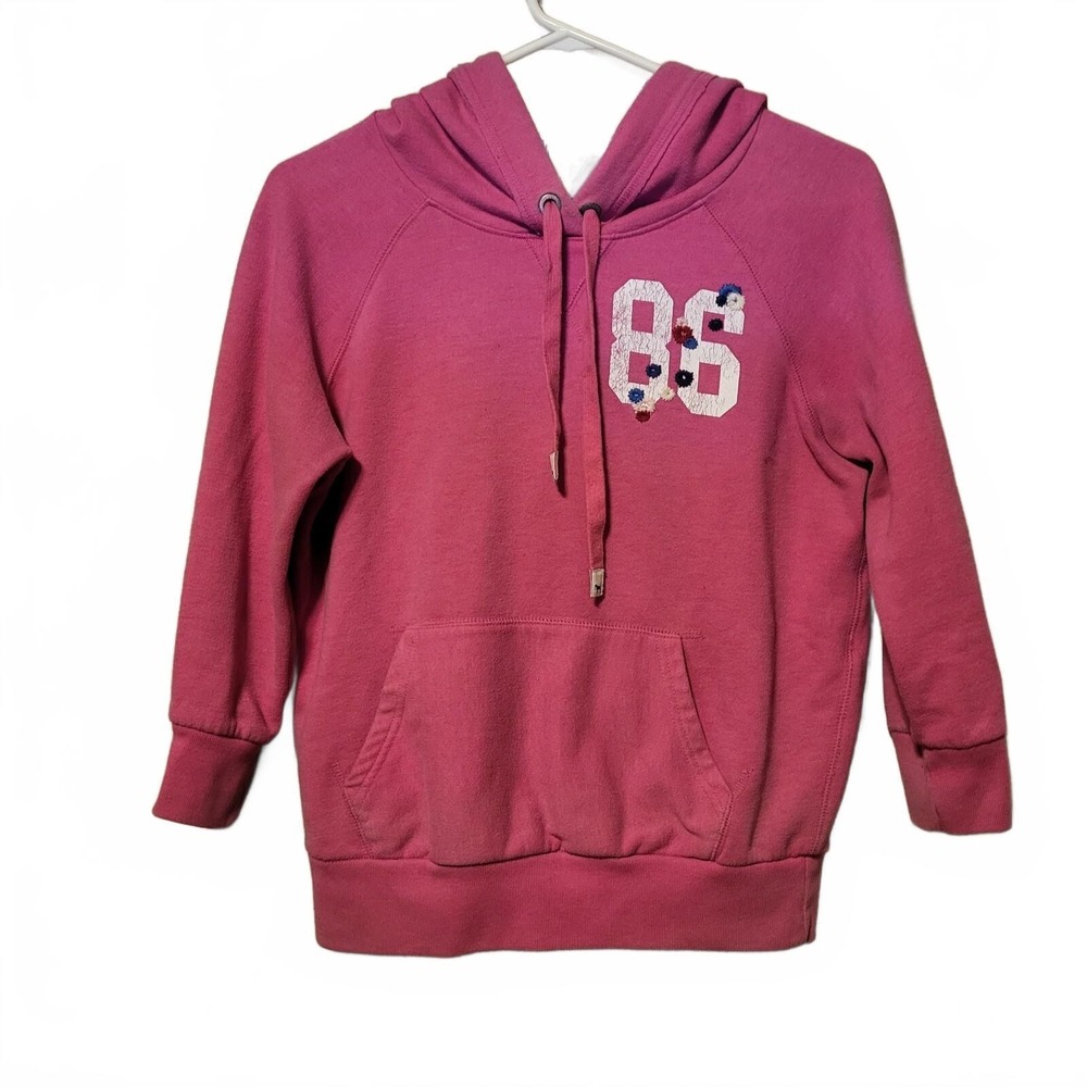 Victorias Secret PINK Peace Love Hoodie Small 2009 Floral Y2K Pullover